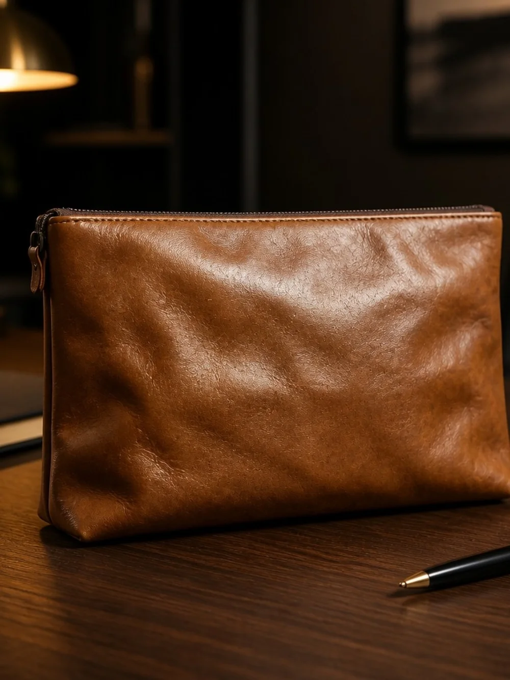 VTG Patricia Nash Leather Tablet/Messenger Bag.Brown Distressed Leather With Map